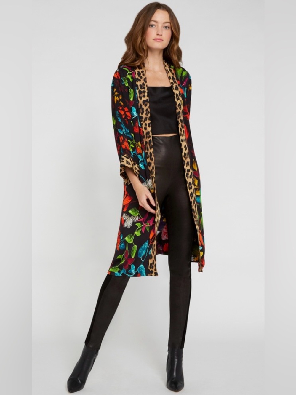 Alice + Olivia -Avila reversible kimono multi garden combo